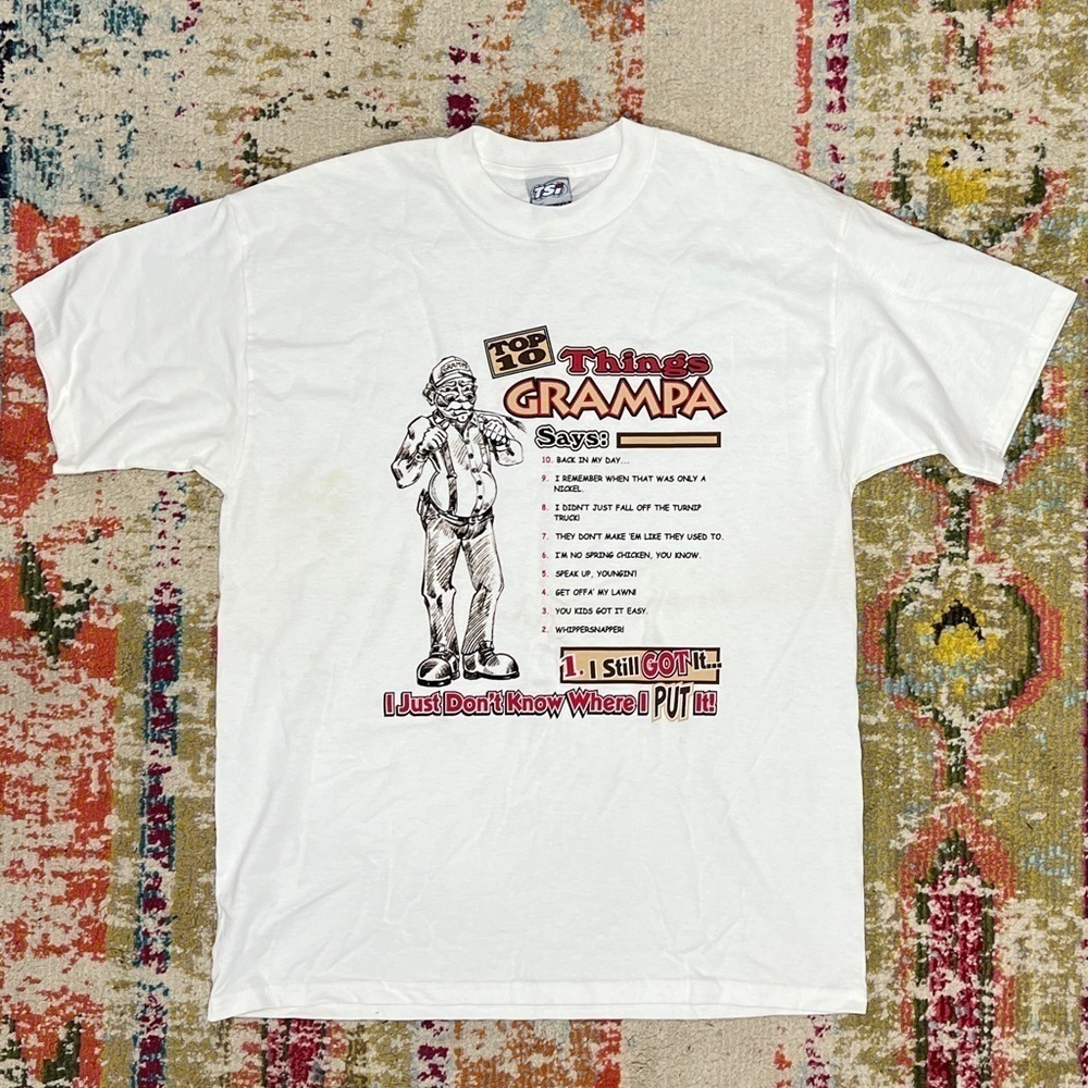 Vintage 90s Grandpa Humor Quotes Funny Humor 1990s Tshirt